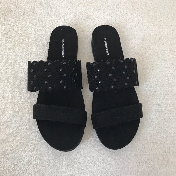 SOLDBlack sequin slip-on’s by St. John’s Bay - Picture 4 of 8